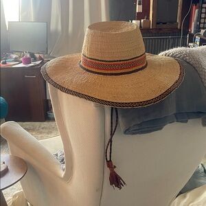 Stylish Straw sun Hat with Multicolor Band
